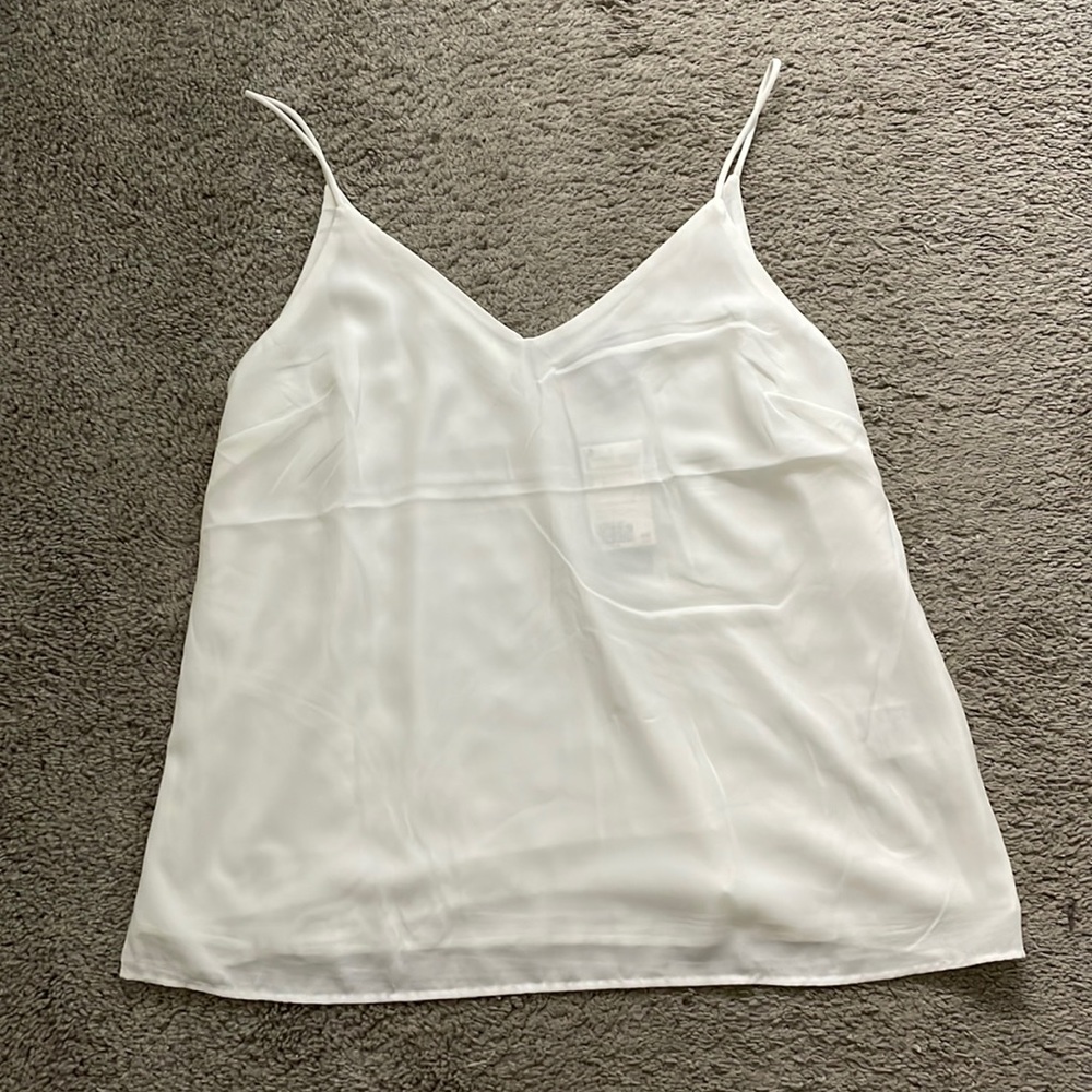 NWT White Double Lined Flowy Camisole